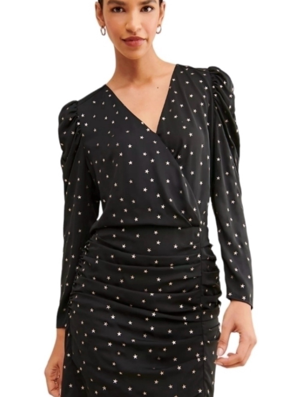 Current Air Black Star Print Mini Dress